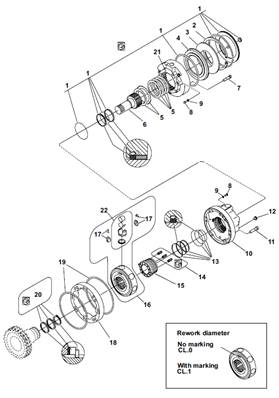 MSE08 forward drive motor, assembly 7021997