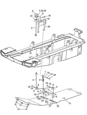Cab lower protection, assembly 9902895