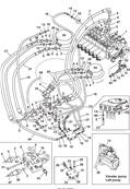 Turret rotation motor, hydraulic lines 9991482S3