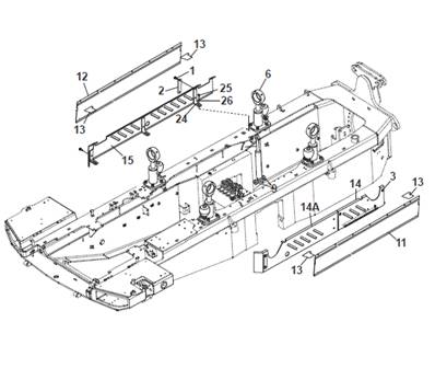 Cab lower guards, assembly 9991560