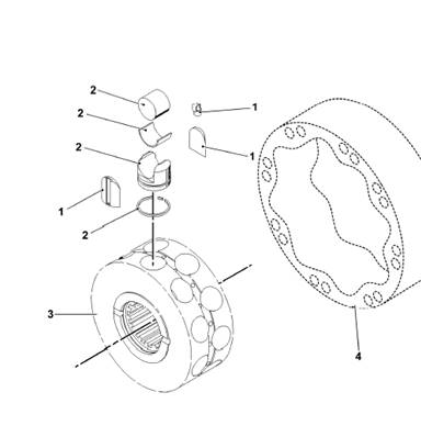 Rear advancement motor, piston 9991693