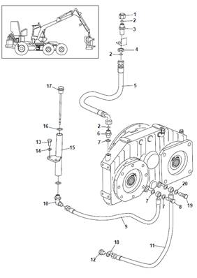 Distribution box, hydraulic lines 9991702