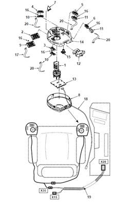 Right joystick console, assembly 9991865