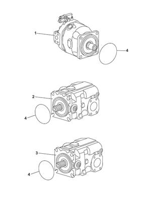 Crane hydraulic pump, mounting 9991975
