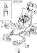 MSE08 forward drive motor, hydraulic lines 9992041S2