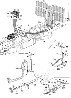 Removable gate, hydraulic lines 9992535