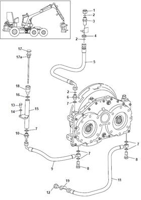 Distribution box, hydraulic lines 9992719