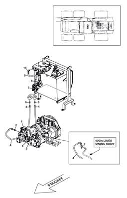 Transmission pump, hydraulic lines 9992722