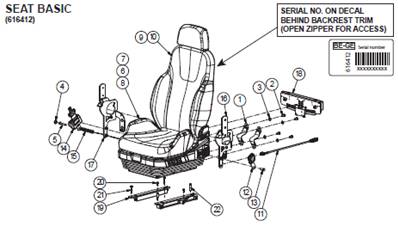 3000 HIGH END seat assembly 9992849