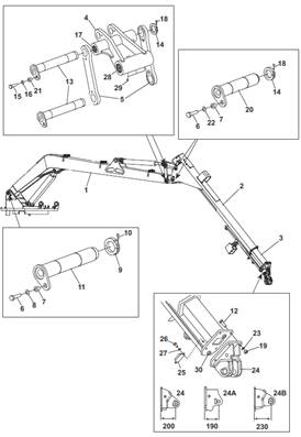 Crane 250/260 10m, assembly 99929169