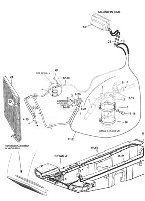 Cab air conditioning, assembly 9992981