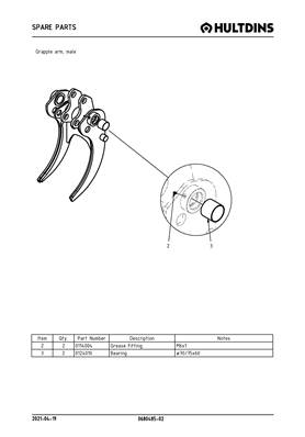 Grapple arm, male 068048502
