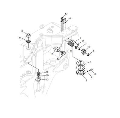 Upper delimbing knife, assembly LM043522