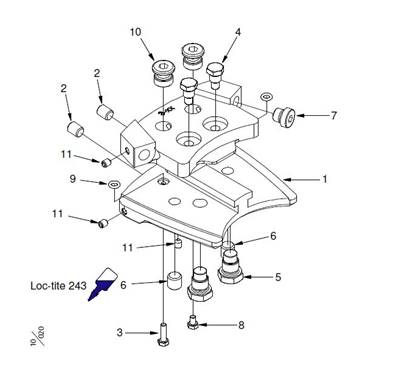 Bar holder for F11-19 #3 10 mm with stump treatment LM554173