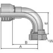 Crimp fitting Parker JIC 3/4 - 90° - Series 48 13W48-8-8