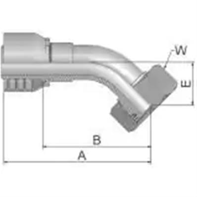 Crimp fitting Parker L 18 - 45° - Series 48 1CE48-18-12