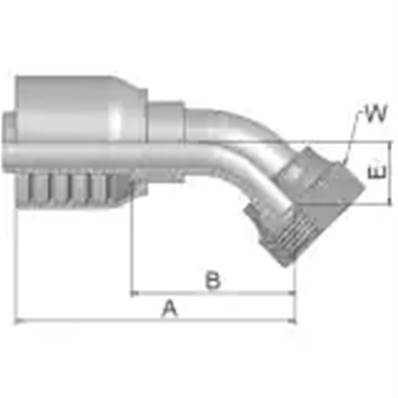 Crimp fitting Parker ORFS 1 7/16 - 45° - Series 70 1J770-16-16-SM