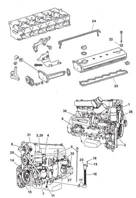Diesel engine, assembly 7022779S2