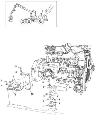 Engine mounting 9900086