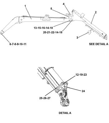 Crane 250/260 11m, assembly 9900899