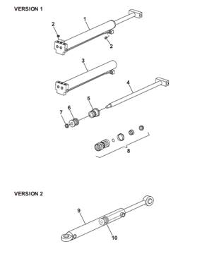 Grid hydraulic cylinder, assembly 9901625-6691