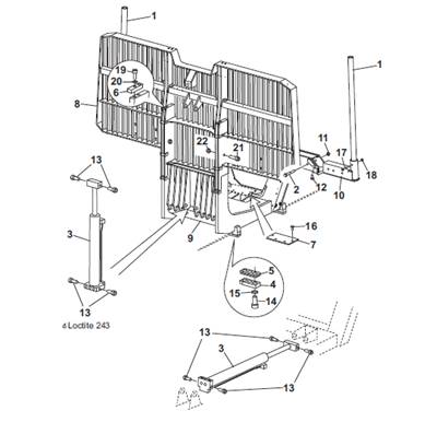 Hydraulic removable grid, mounting 9903276