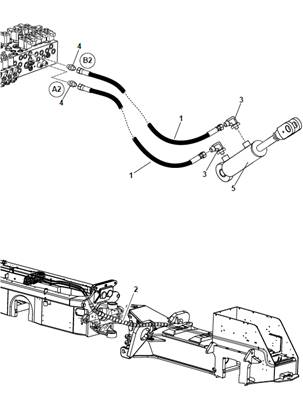 Ladder, hydraulic lines 9991195