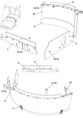 Rotation motor protection (2 motors), assembly 9991782