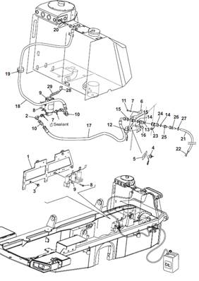 Hydraulic filling pump, mounting 9991972