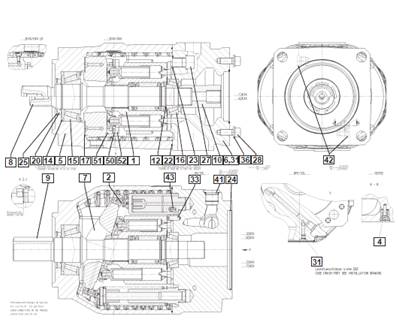 Crane hydraulic pump, casing 9992088