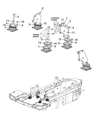 Engine mount, mounting 9992344