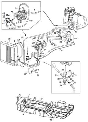 Bogie, hydraulic lines 9992518S2