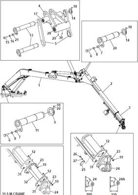 Crane 220 11,5, assembly 9992787