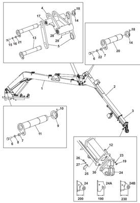 Crane 250/260 11m, assembly 99929170