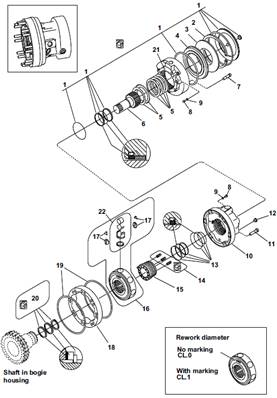 MSE08 forward drive motor, assembly 99929182