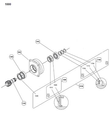 Turret rotation motor, housing 99929295