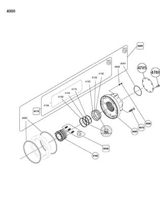 Turntable rotation motor with brakes, casing 99929319