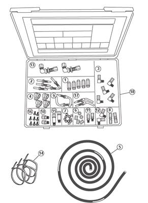 Centralized lubrication repair kit, assembly 9992960