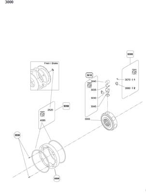 Turret rotation motor, assembly 9993005