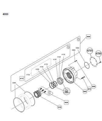 Turret rotation motor, assembly 9993006