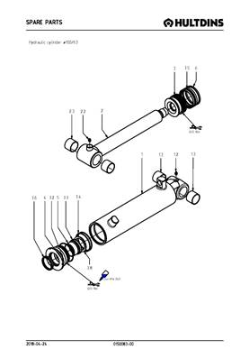 Hydraulic cylinder ø100/63 015008300
