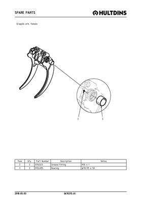 Grapple arm, female 067037501