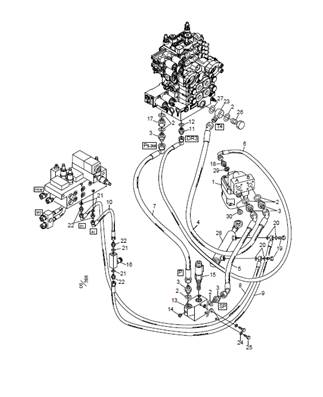 Saw hydraulics, saw unit 418 LM006108