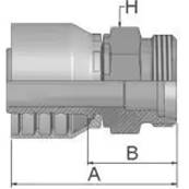 Crimp fitting Parker L 18 - Male - Series 48 1D048-18-12