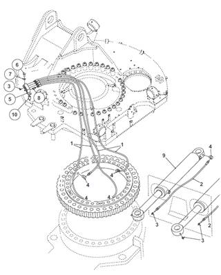 Swing Bearing Grease Lines 7016597