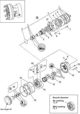 MSE08 forward drive motor, assembly 9900055