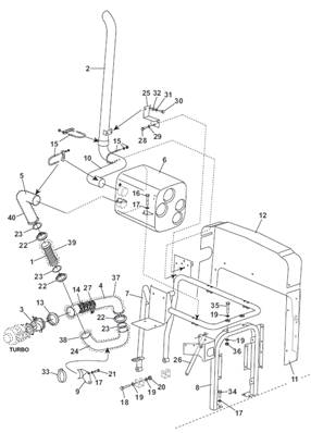 Exhaust, assembly 9902874