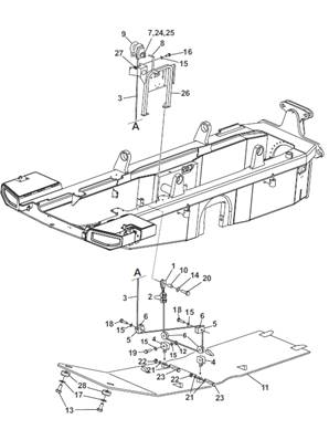 Cab lower protection, assembly 9903845