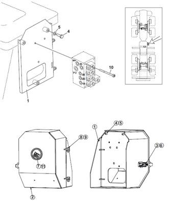 Hydraulic cradles valve cover, assembly 9907800