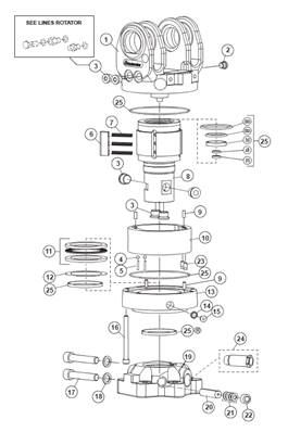 Rotator H172, assembly 9991057